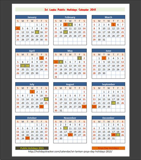 Malaysia public holidays 2015 (hari cuti umum malaysia 2015). Sri Lanka Public Holidays 2015 - Holidays Tracker