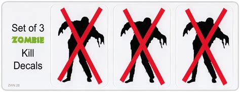 Set Of 3 Zombie Stickers The Walking Dead Zombies