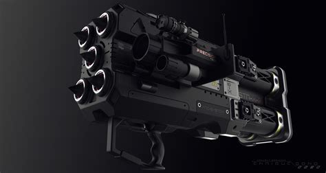 Artstation Rocket Launcher Enrique Bono Weapon Concept Art