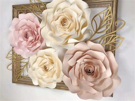 10 Paper Flowers Wall Decor