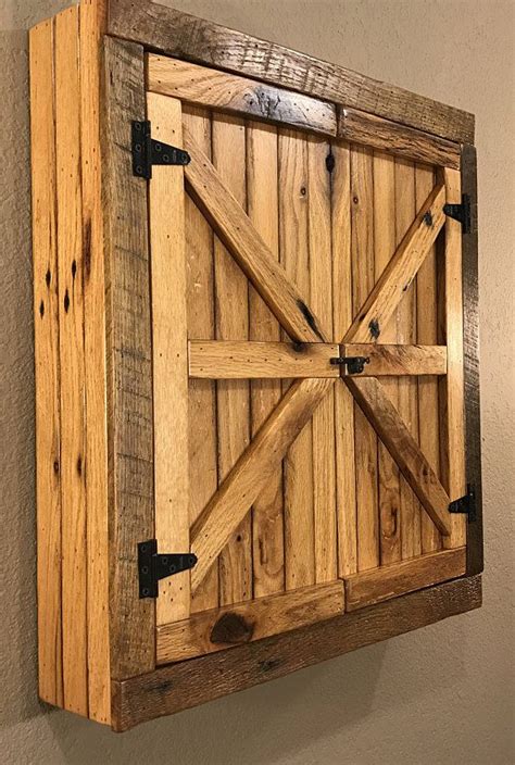 natural rustic dartboard cabinet reclaimed barn wood home