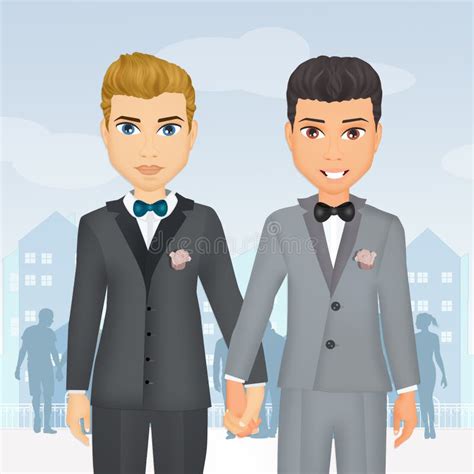 Wedding Gay Couple Stock Illustration Illustration Of Relationship