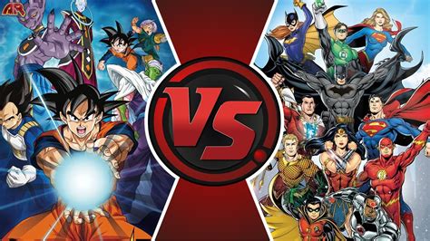 Dragon Ball Super Vs Justice League Beerus Jiren Goku Vs Superman Batman Flash Animation