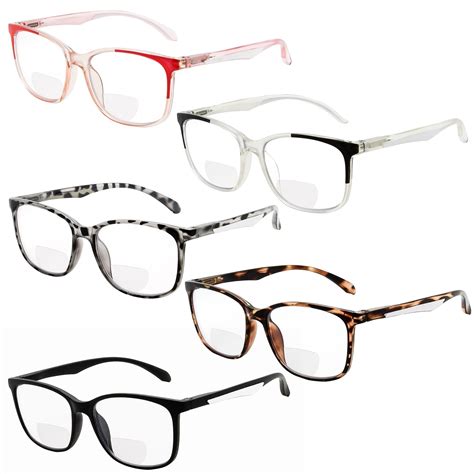 bifocal reading glasses stylish square women sg9113tmp 5pack