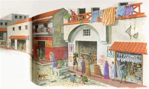 Roman Street Scene Retail Trade Ilustrations And Reconstructions