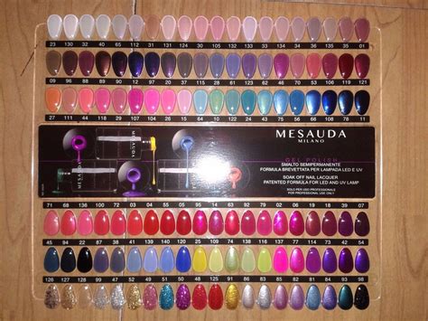 Ma prima di tutto, ricordiamoci di fare una perfetta manicure: CARTELLA/UNGHIOMETRO SMALTO SEMIPERMANENTE MESAUDA GEL ...