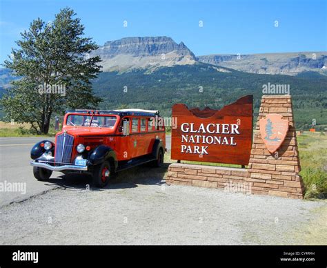 Entrance Glacier National Park Montana Mt Us Stock Photo Alamy