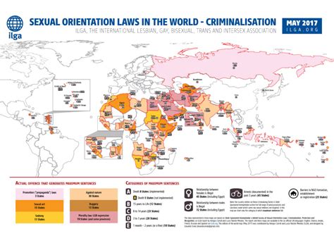 Este es el mapa de las leyes de orientación sexual en el mundo