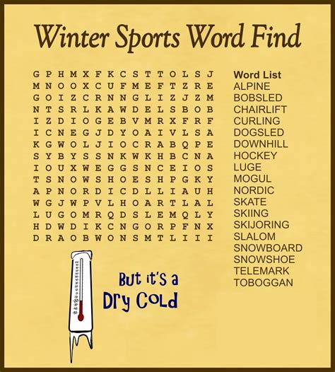 Printable Sports Word Search For Kids Activity Shelter