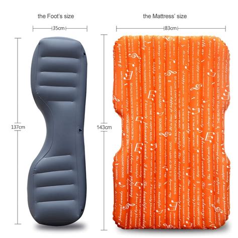 Inflatable Floating Row Car Back Seat Cover Car Air Mattress Travel Bed Inflatable Mattress Air