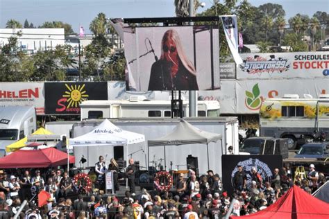 An Estimated 7000 Attend Funeral For Hells Angels Chief Ralph Sonny Barger At Stockton 99
