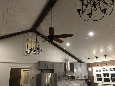 How to install faux beams the heathered nest installing a ceiling fan through beam faux wood work how to install faux wood beams diy white ceiling exposed ceiling. How to Enhance Vaulted Ceilings with Beams - AZ Faux Beams