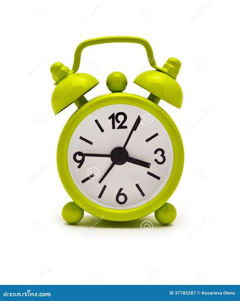 Green Clock Stock Image Image Of Metal Object Morning 37785287
