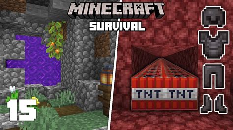 Minecraft Full Netherite And Portal Cave 117 Survival Lets Play
