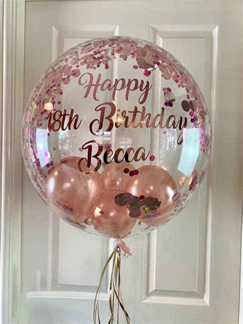 Personalised Birthday Balloonhelium Inflated Balloonbespoke Etsy Uk
