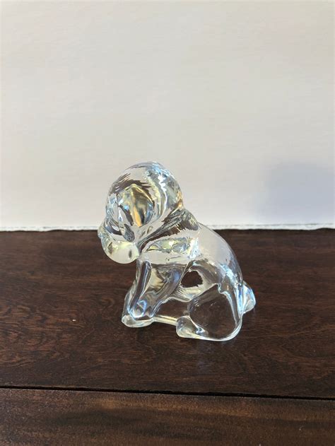 Vintage Glass Dog Figurine Etsy