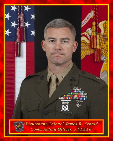 Lieutenant Colonel James R Arnold 3rd Marine Division Biography