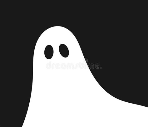 Spooky White Ghost Background Stock Vector Illustration Of Isolated
