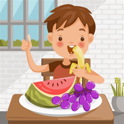 Kid Eating Grapes Illustrations Royalty Free Vector Graphics And Clip