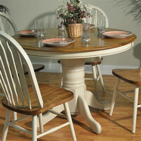 Start your family's farmhouse table story by building your own table, and gathering around it to our farmhouse table plans have been built tens of thousands of times and are in homes all over the world. Barnsdale Round Pedestal Two Tone Dining Table - White ...