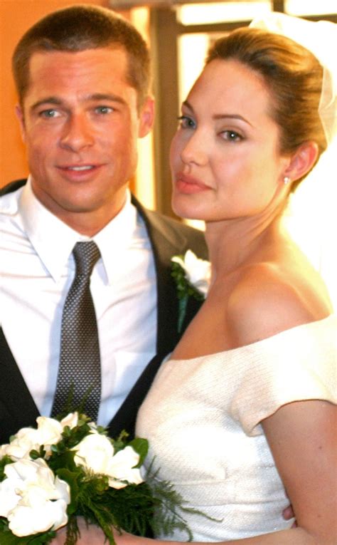 Remember When Brad And Angelina Got Married On Screen Gorgeous Pics E
