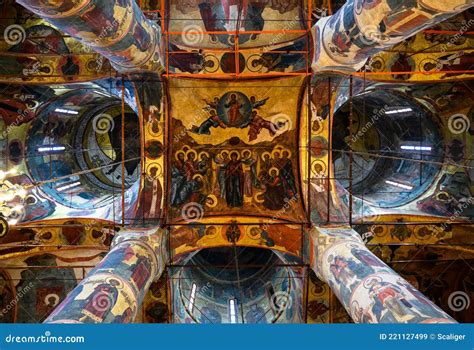 Ceiling Inside The Dormition Assumption Cathedral In Moscow Kremlin