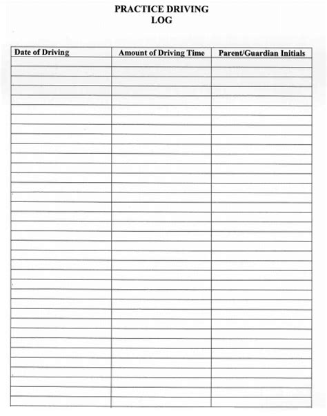 Practice Hour Log Templates 10 Free Printable Word Excel And Pdf