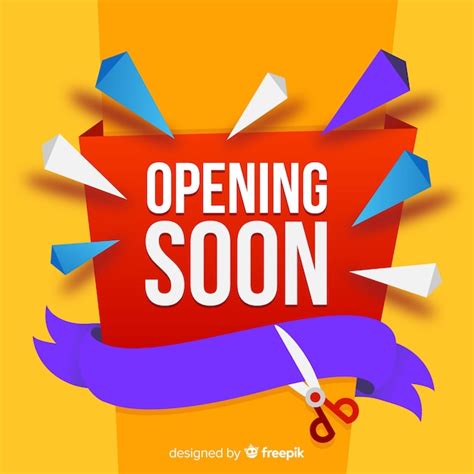 Free Vector Opening Soon Background In Flat Style