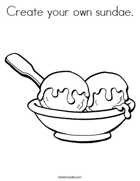 Colouring pages and books have become a worldwide phenomenon. Create your own sundae Coloring Page - Twisty Noodle