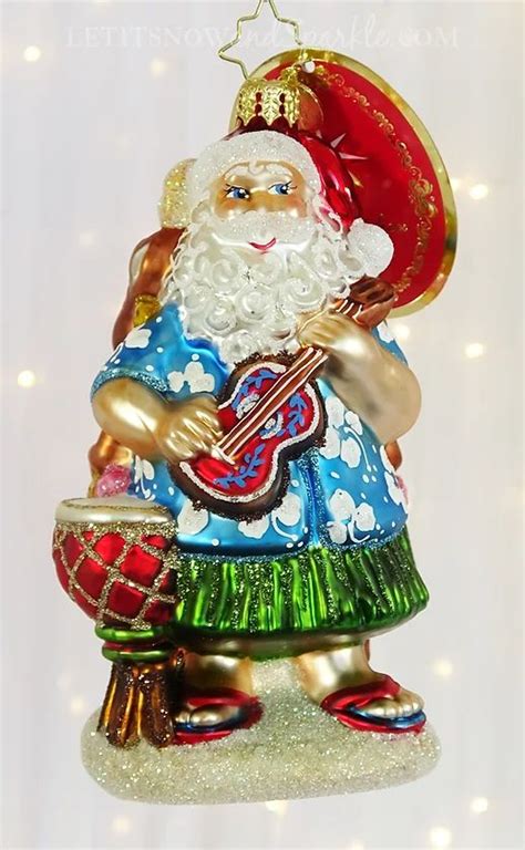 Christopher Radko Ho Ho Hula Santa 1021354 Christmas Ornament