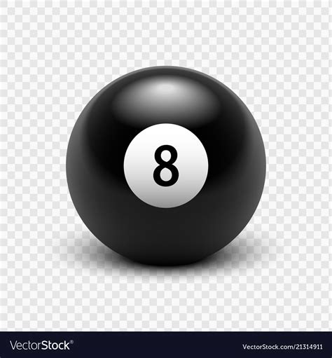 In a world of thousands of different pool options, 8 ball pool is ahead of the game. Eight ball isolated on a transparent background Vector Image