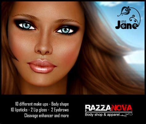 Second Life Marketplace Razzanova Skins Jane Tanned Fat Pack