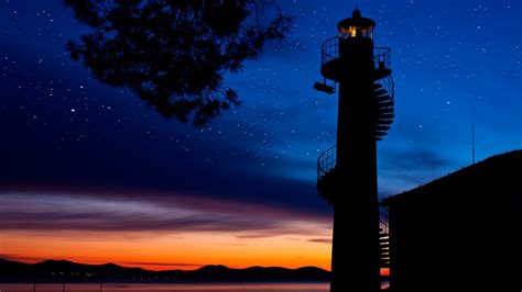 Oštri Rat Lighthouse At Sunset Zadar Croatia Windows Spotlight Images