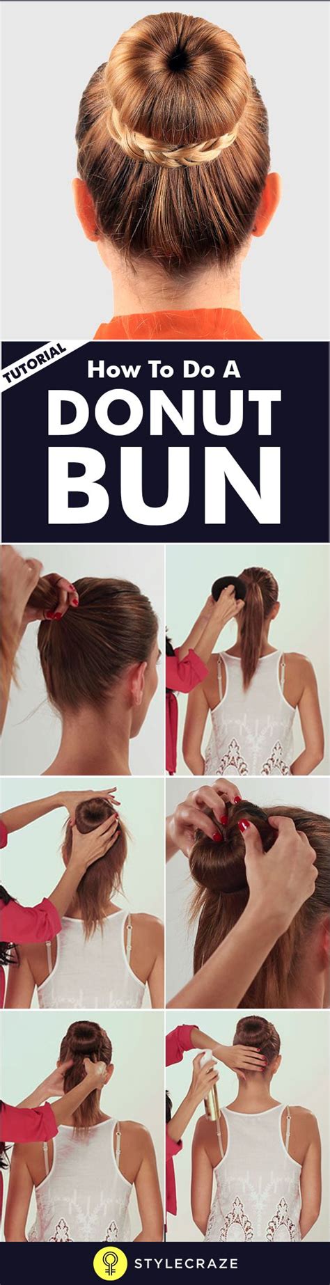 How To Do A Donut Bun Step By Step Procedure Donut Bun Hairstyles