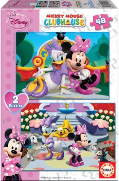 Educa Puzzle Mickeyho Klubík Minnie 2x48 Dílků Puzzle Puzzlecz