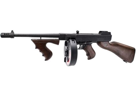 King Arms Thompson M1928 Military Aeg Airsoft Real Wood