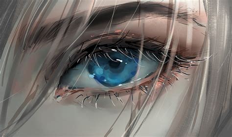 Anime Girls Anime Eyes Blue Eyes Hd Wallpaper