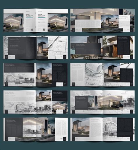 Stylus Architecture Portfolio A4 Landscape for Adobe inDesign | keboto.org