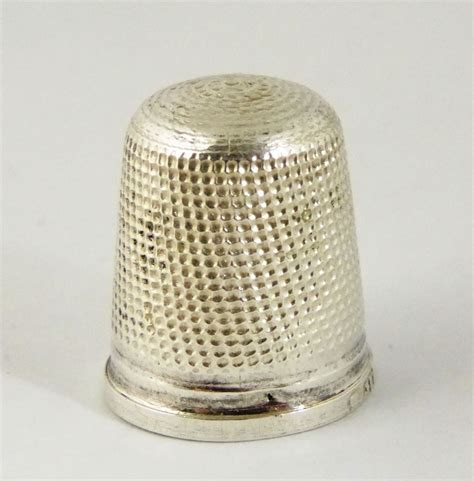Antique Hallmarked Sterling Silver Sewing Thimble By Silversmith James