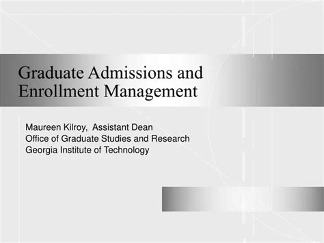 Ppt Graduate Admissions And Enrollment Management Powerpoint