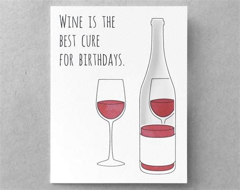 Funny Birthday Card Wine Birthday Card Sister Birthday Card Etsy Ireland Wine Birthday Cards