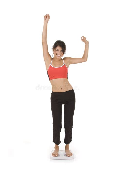 Happy Weight Stock Image Image Of Lose Healthy Goal 10207105