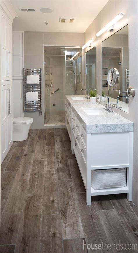 The wood will swell as a result. Heated floor tops a list of master bathroom ideas ...