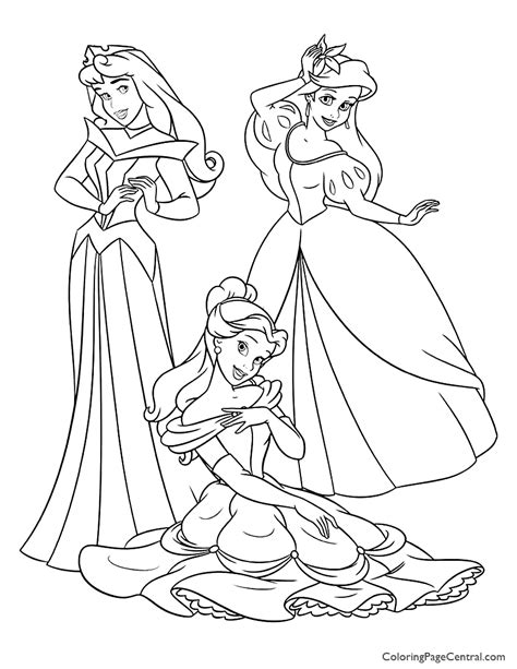 Disney Princesses 07 Coloring Page Coloring Page Central