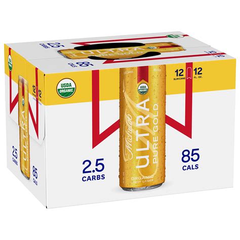 Michelob Ultra Pure Gold Beer 12 Oz Slim Cans Shop Beer At H E B