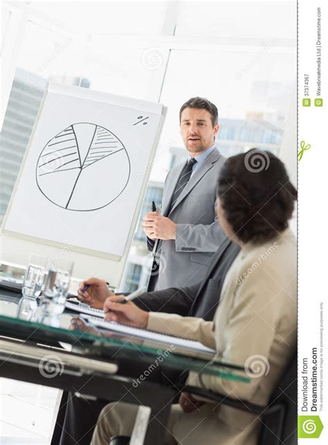 Business People In Office At Presentation Stock Image Image Of Male