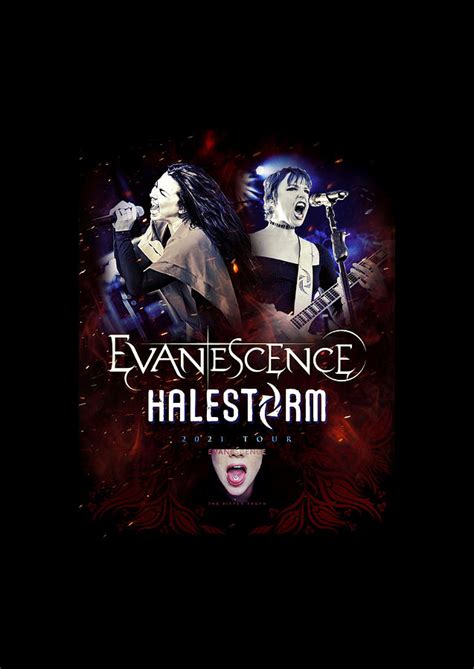 Evanescence With Halestorm Tour 2021 Hr88 Digital Art By Habib Rizki