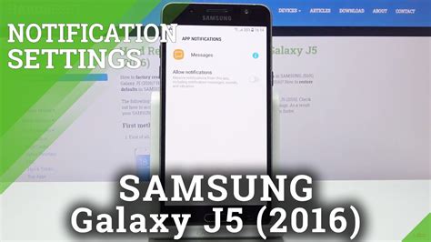 How To Turn On Off Notification In Samsung Galaxy J5 2016 Manage