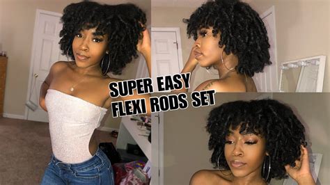 How To Flexi Rod Set On 4b 4c Natural Hair Youtube