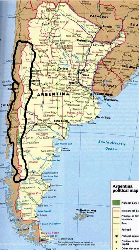 In chile und argentinien war ich mit flugzeug, bus, schiff. Argentinien/Chile-Karte mit Reiseroute - Circulo Infantil ...